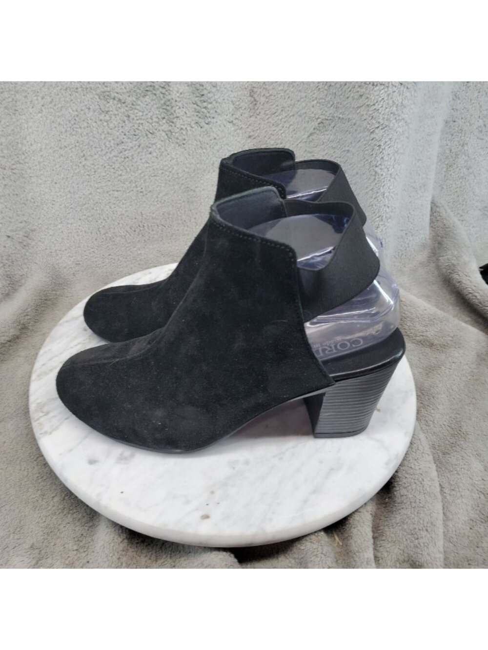 Cordani Shoes Womens EU 37 US 6.5-7 Black Suede Gerry Ankle Boots *Read*